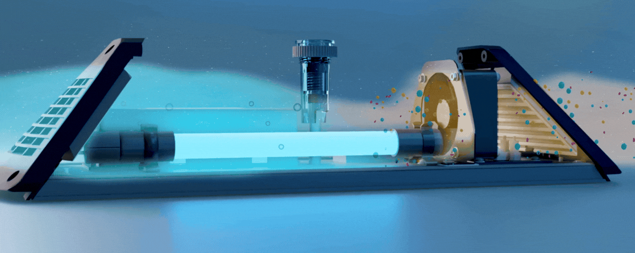Animation of the internal system of the Air Care unit